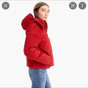 Jcrew Corduroy Puffer Jacket